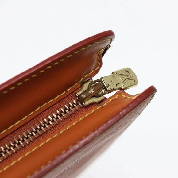 LOUIS VUITTON Epi Pochette Homme Clutch Bag Brown Zipangu Gold - Picture 11 of 16